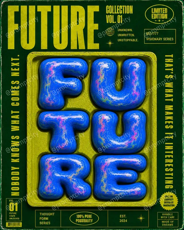 Molded Typography Surrealism