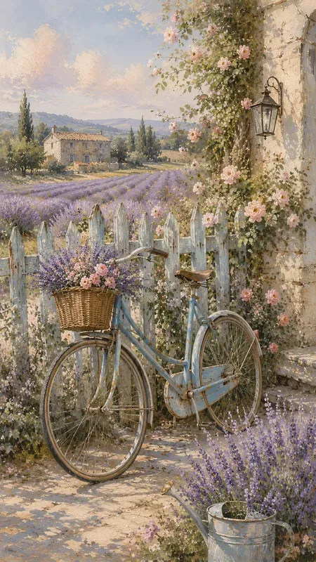 French Shabby Chic Farm Paintings