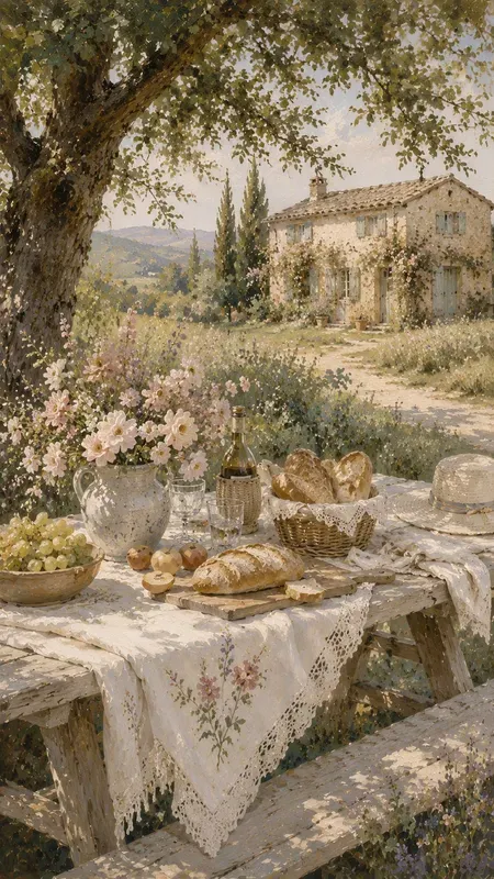 French Shabby Chic Farm Paintings