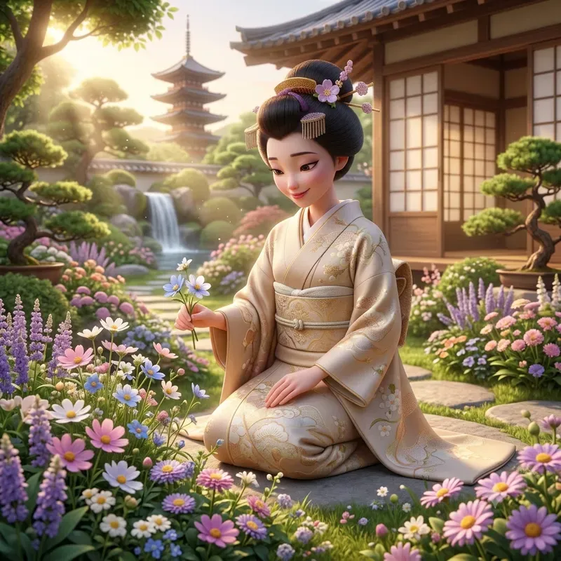 Cute Japanese Kimono Girl Collections