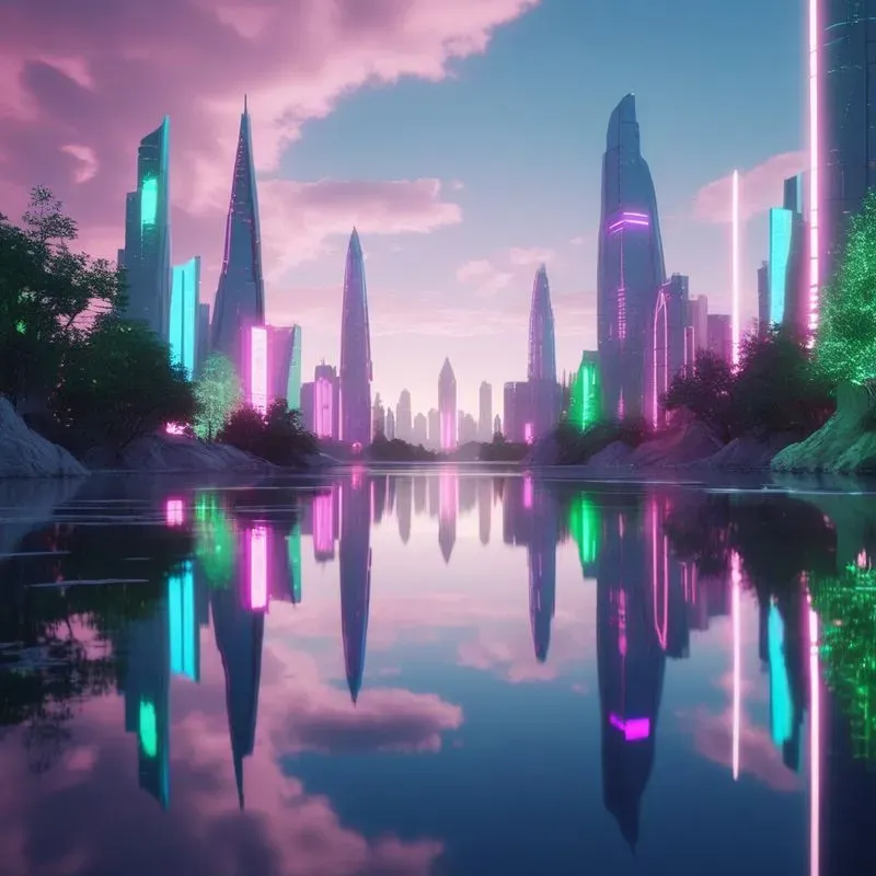 Cinematic Neon Landscapes