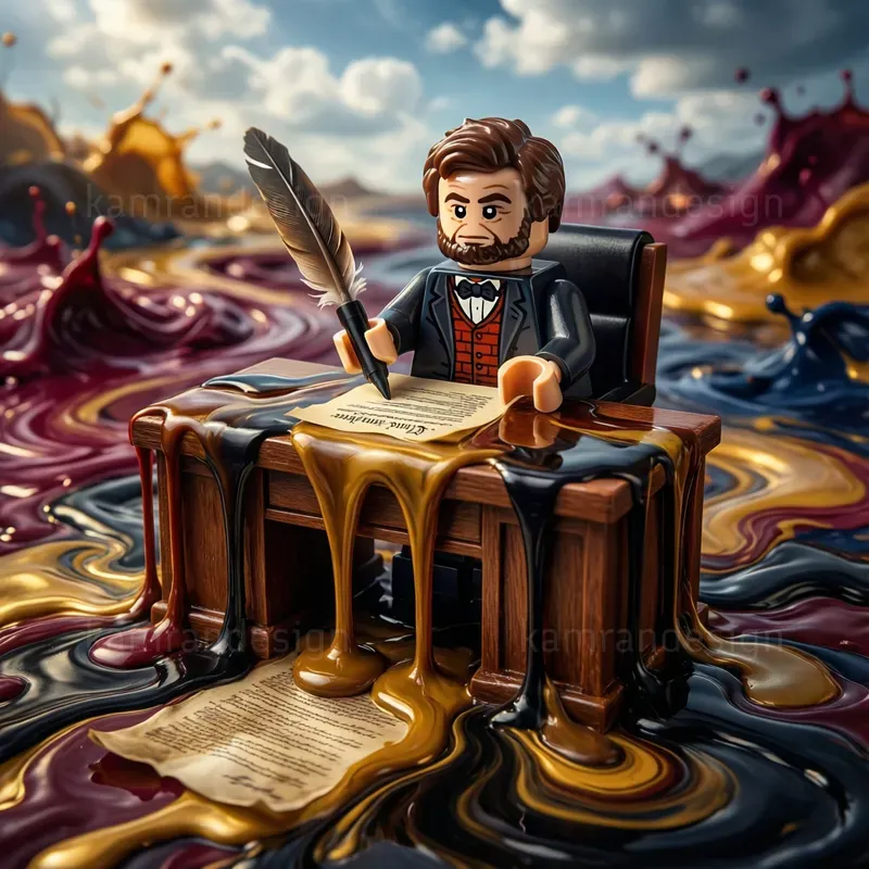 Surreal Melting Lego Celebrities