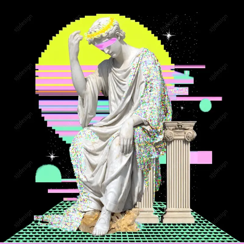 Glitchy Neo Classical Art