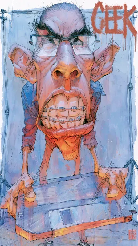 90s Grunge Caricature Comic Art