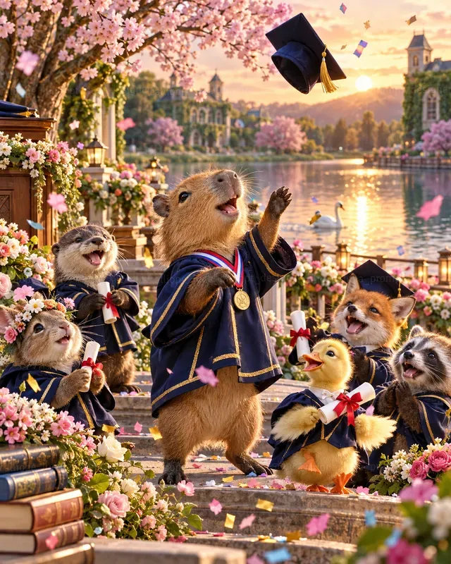 Hyperrealistic Baby Animal Graduations