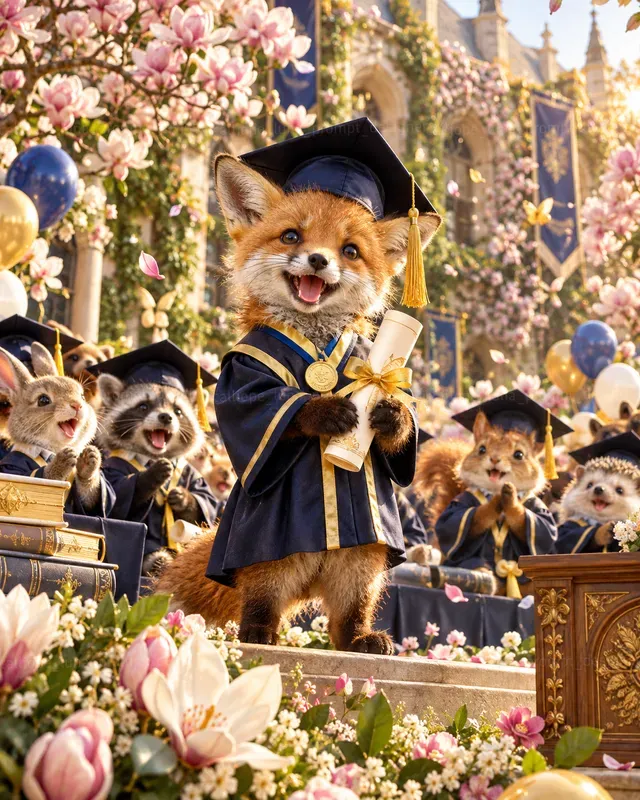 Hyperrealistic Baby Animal Graduations