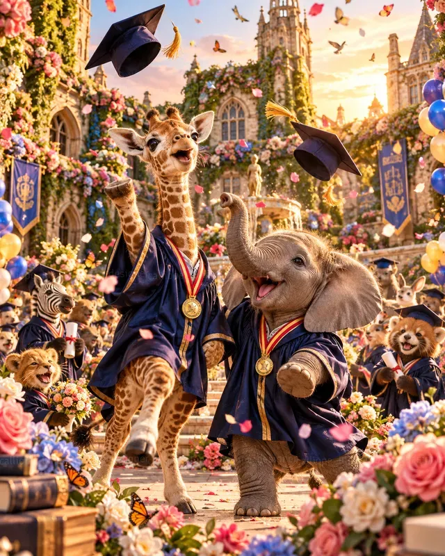 Hyperrealistic Baby Animal Graduations