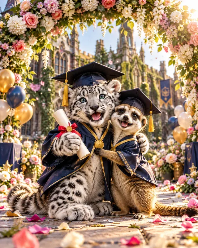 Hyperrealistic Baby Animal Graduations