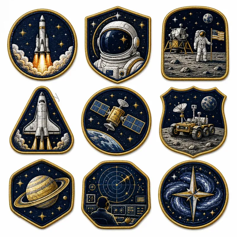 Retro Embroidered Patch Sets
