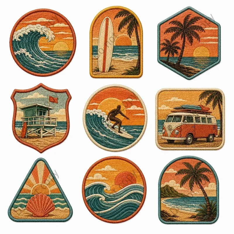 Retro Embroidered Patch Sets