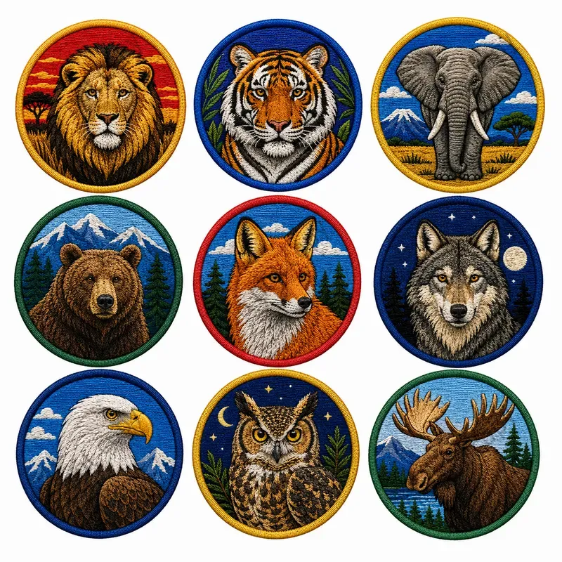 Retro Embroidered Patch Sets