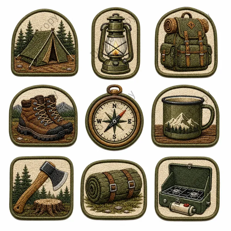 Retro Embroidered Patch Sets