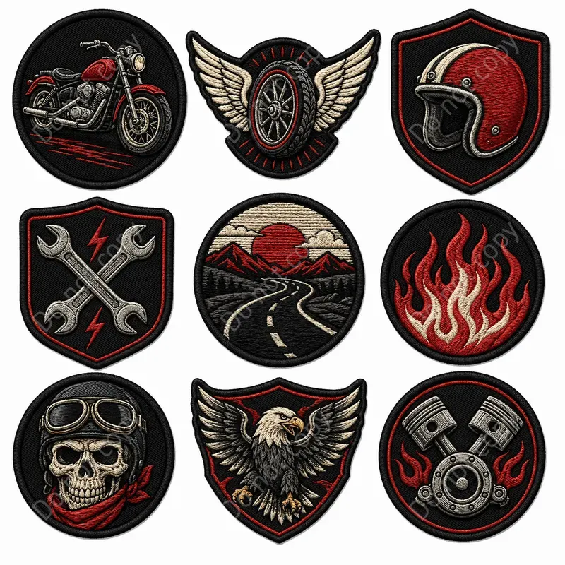Retro Embroidered Patch Sets