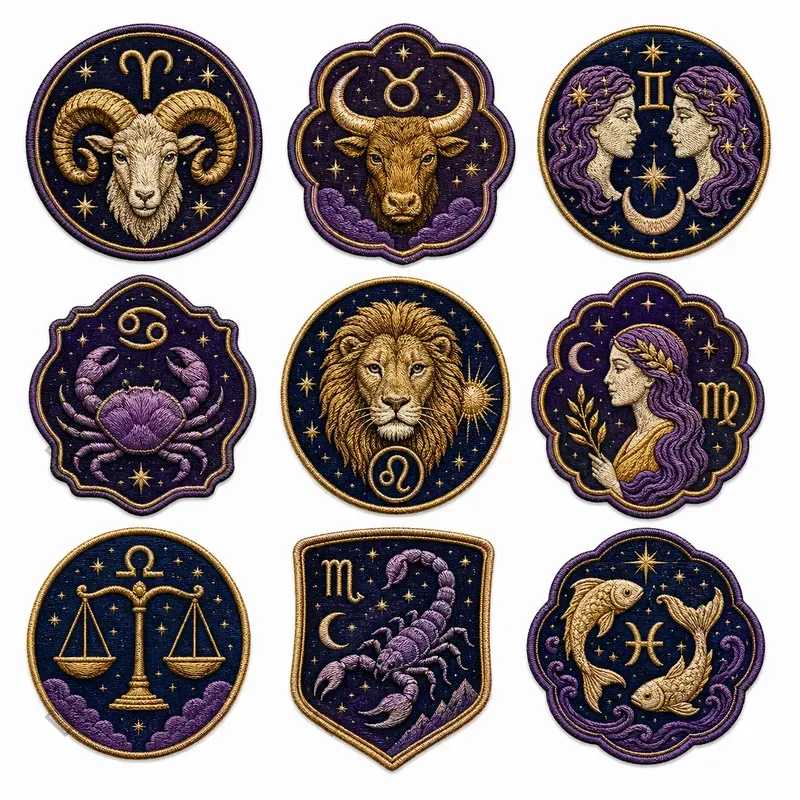Retro Embroidered Patch Sets