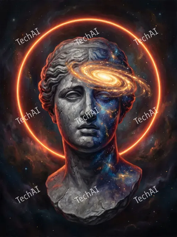 Cosmic Marble Galactic Art