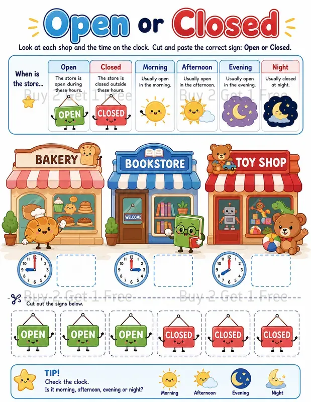 Kids Shopping Worksheets