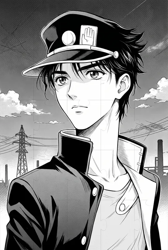 Neon Genesis Evangelion Style Manga Art