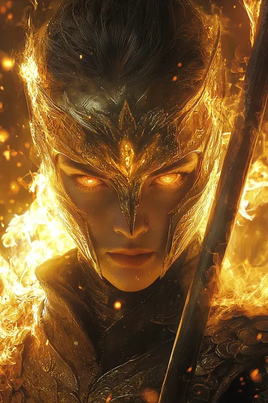 Epic Fantasy Phoenix Guardian Portraits