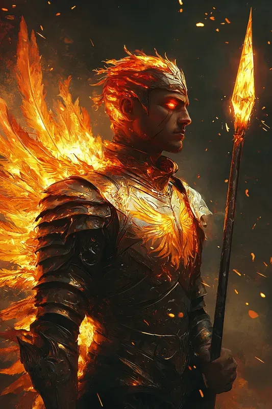 Epic Fantasy Phoenix Guardian Portraits