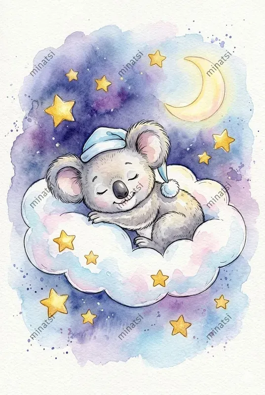 Cute Watercolor Animals Relaxing Art