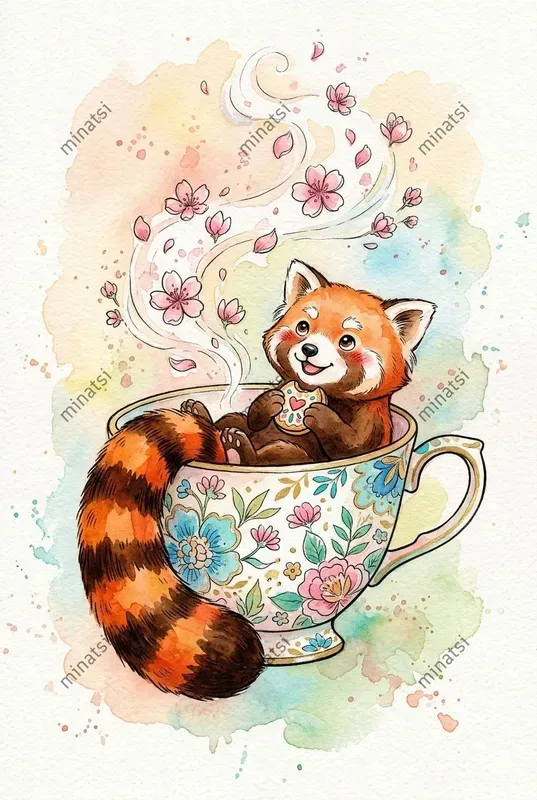 Cute Watercolor Animals Relaxing Art