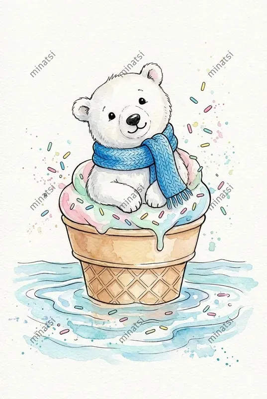 Cute Watercolor Animals Relaxing Art