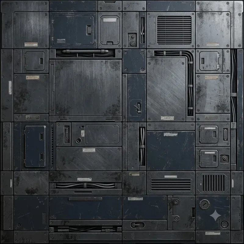 Scifi Panel Texture Atlas Systems