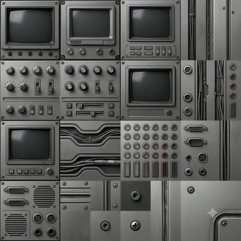 Scifi Panel Texture Atlas Systems