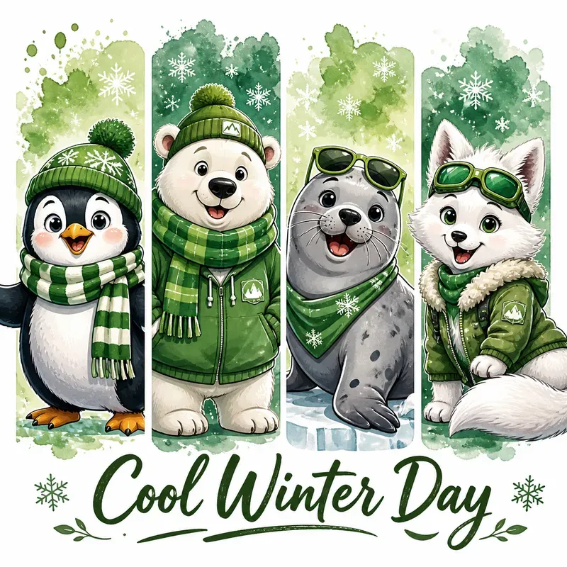 Cartoon Animal Panel Illustrations