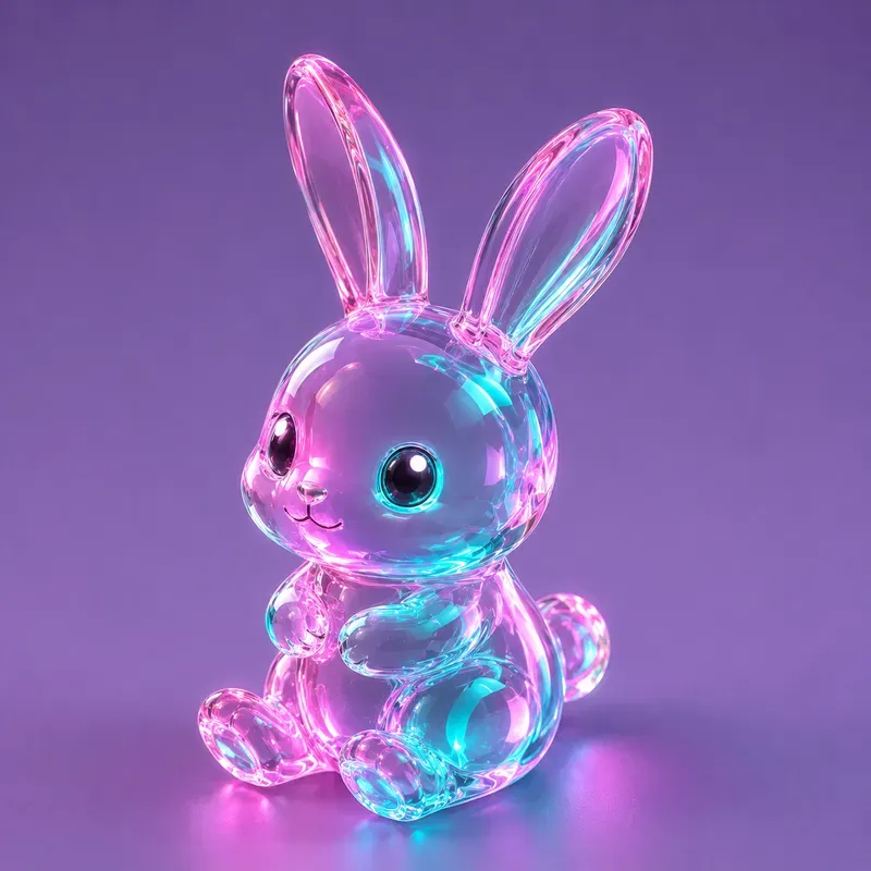 3D Isometric Glass Character Art