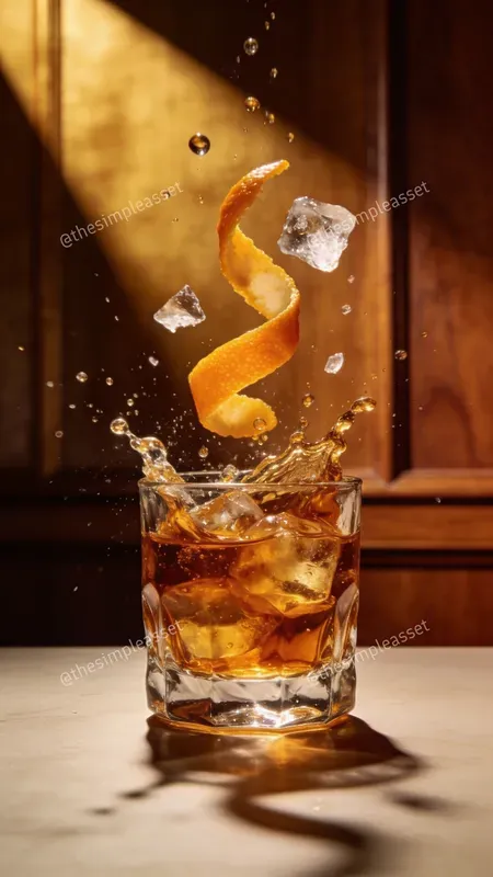 Cinematic Floating Cocktail Photography