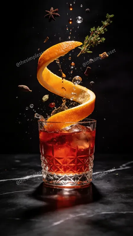 Cinematic Floating Cocktail Photography