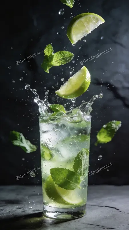 Cinematic Floating Cocktail Photography