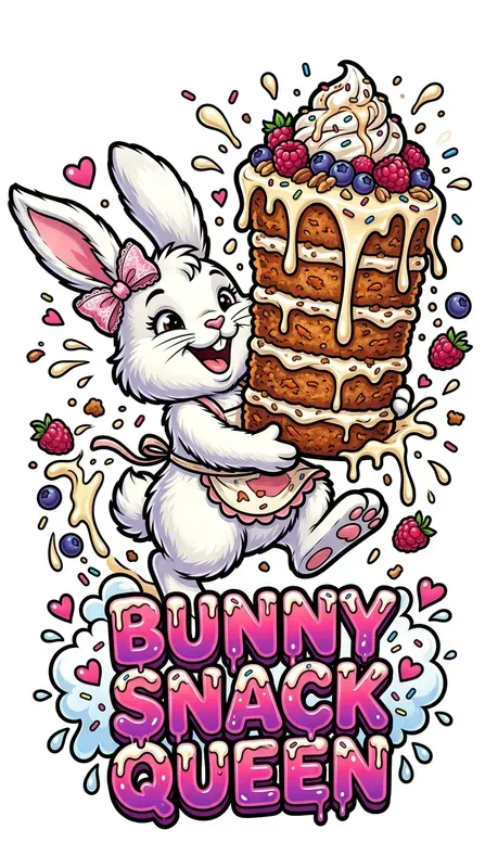 Bunny Food Cartoon Sticker Templates