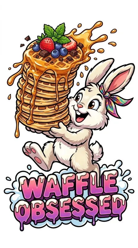 Bunny Food Cartoon Sticker Templates