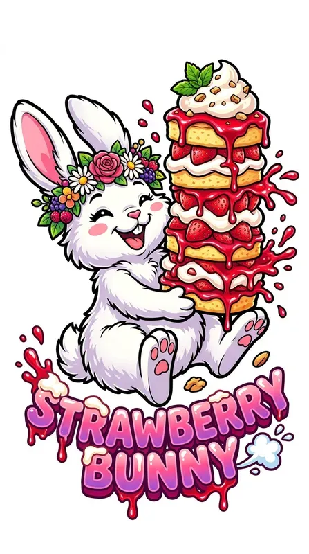 Bunny Food Cartoon Sticker Templates
