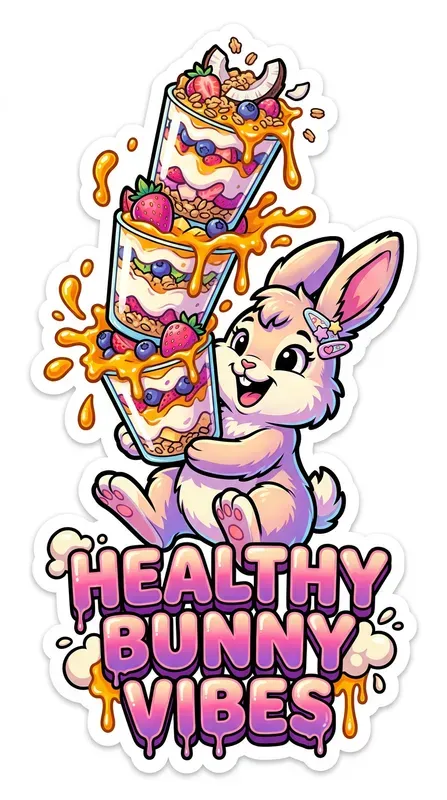 Bunny Food Cartoon Sticker Templates