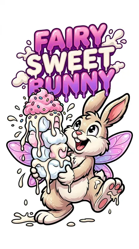 Bunny Food Cartoon Sticker Templates