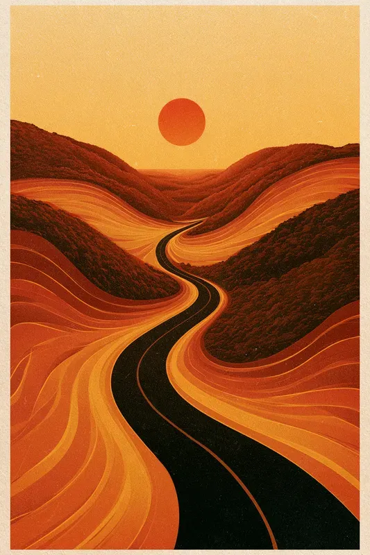 Retro Wavy Landscape Generator