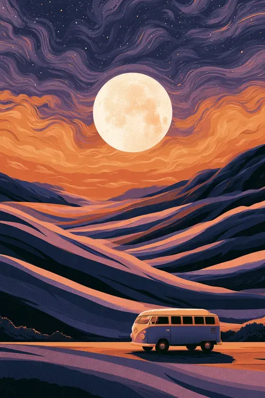 Retro Wavy Landscape Generator