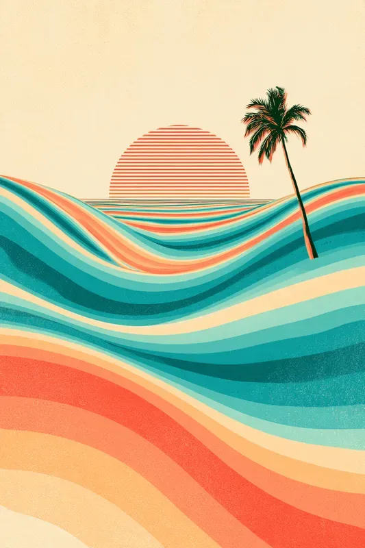 Retro Wavy Landscape Generator
