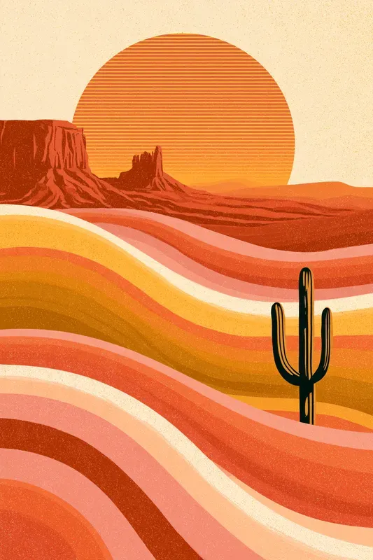 Retro Wavy Landscape Generator