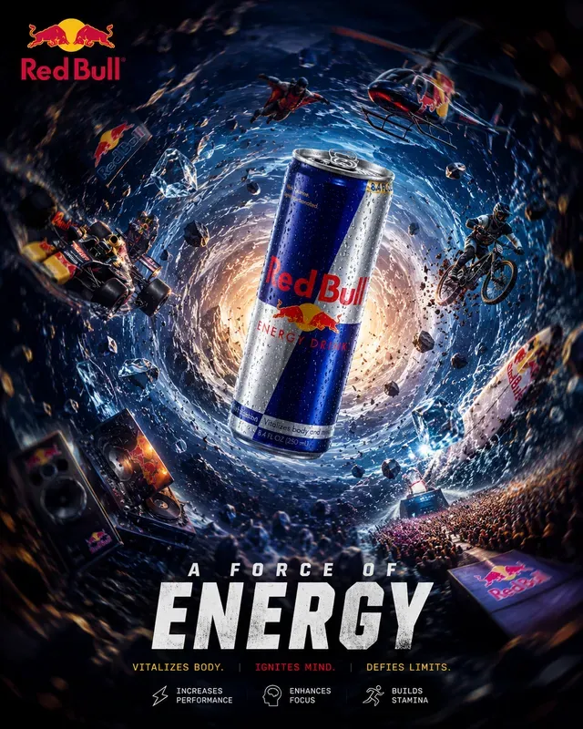 Gravity Effect Product Advertising Posters