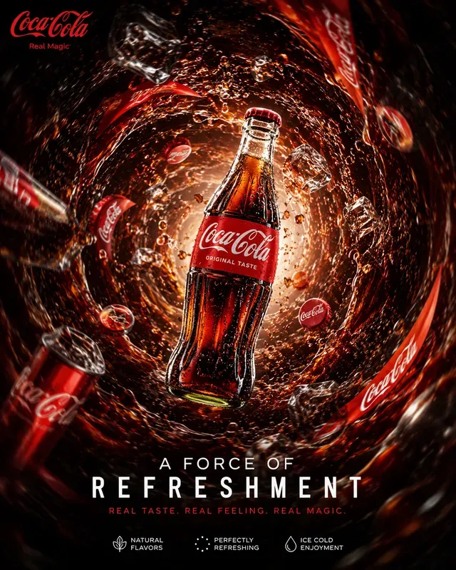 Gravity Effect Product Advertising Posters