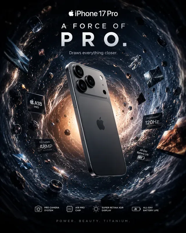 Gravity Effect Product Advertising Posters