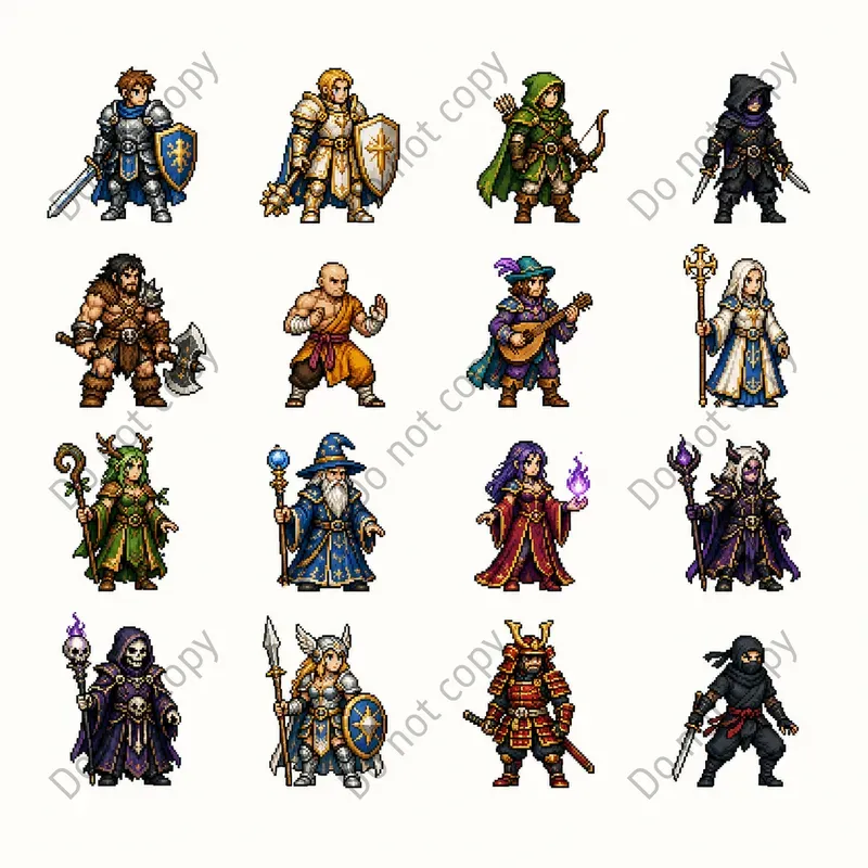 Pixel Art Sprite Sets Any Theme