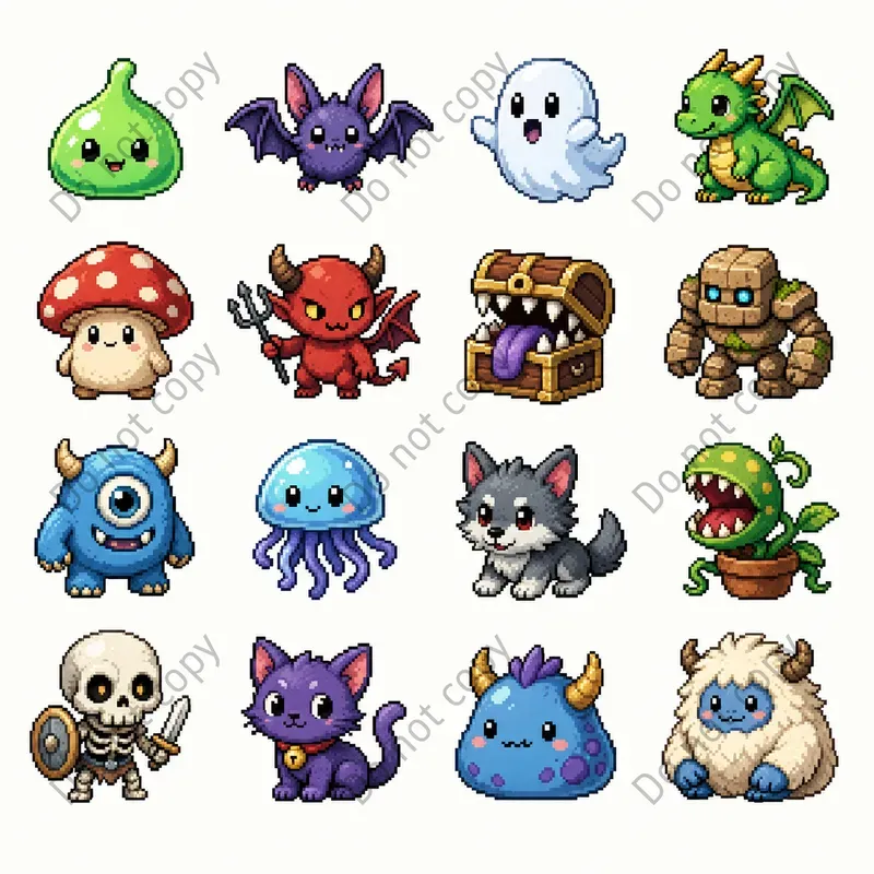 Pixel Art Sprite Sets Any Theme