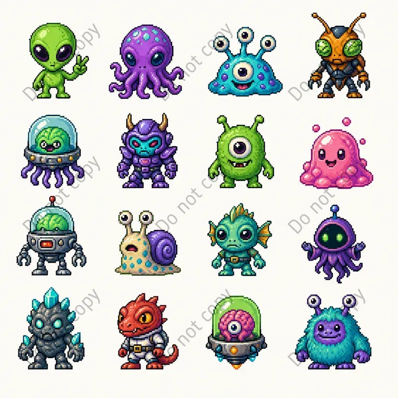 Pixel Art Sprite Sets Any Theme