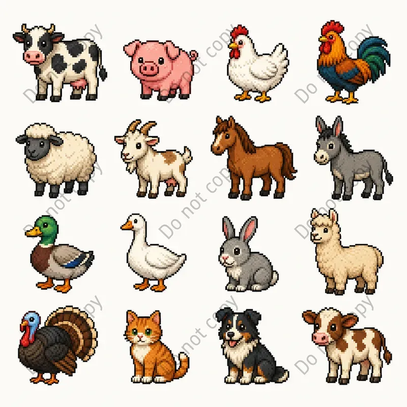 Pixel Art Sprite Sets Any Theme