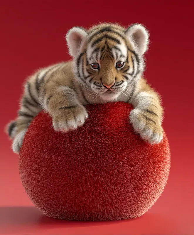 Adorable Animals On Ball 3D Design
